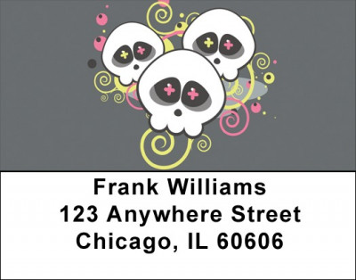 Neon Skulls Address Labels | LBGEP-58