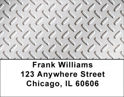 Diamond Plate Texture Address Labels | LBGEP-70