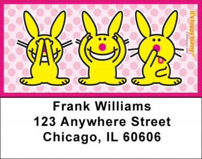 It's Happy Bunny Funny Address Labels | LBIHB-02