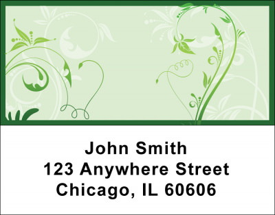 Stylistic Filigree Address Labels | LBJUR-04