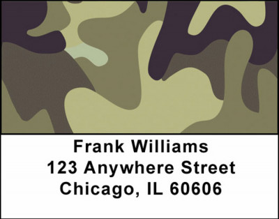 Camouflage Browns and Golds Address Labels | LBMIL-08