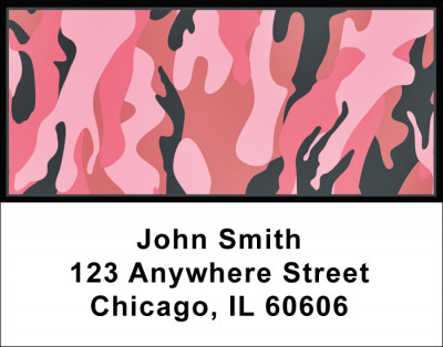 Camouflage - Pinks And Corals Address Labels | LBMIL-27