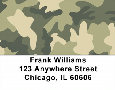 Multi-Color Camo Address Labels | LBMIL-91
