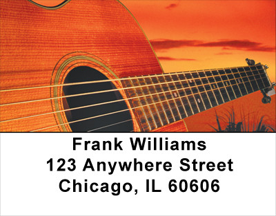 For Guitar Lovers Address Labels | LBMUS-08