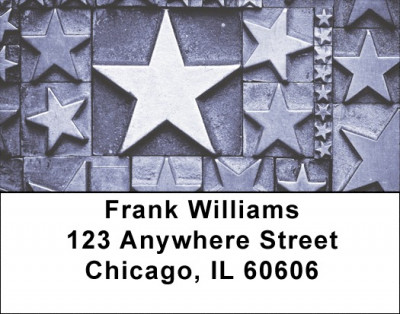 Rustic Metal Stars Address Labels | LBSCD-01