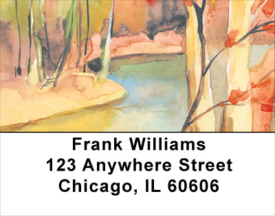 Watercolor - Fall Reflections Address Labels | LBSCE-18