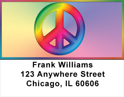 Rainbows For Peace Address Labels | LBWIS-10