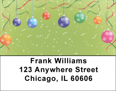 Christmas Ornament Party Address Labels | LBXMS-14