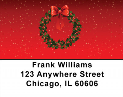 Holiday Wreath Address Labels | LBXMS-18
