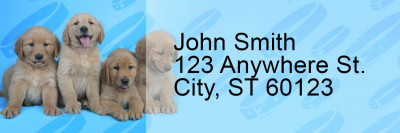 Golden Retriever Pups Keith Kimberlin Address Labels | LRRKKM-13