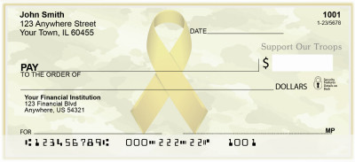 Support Our Troops Ribbon Personal Checks | MIL-89