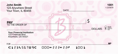 Bubbly Monogram B Personal Checks | MONO-05B