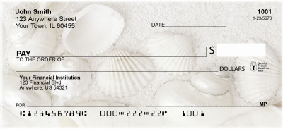 Pearly White Sea Shells Personal Checks | NAT-75