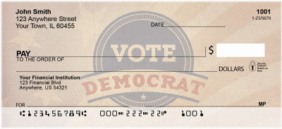 Vote Democrat Personal Checks | POL-04