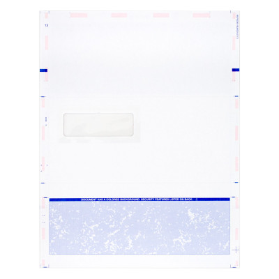 Blue Marble Window Pressure Seal Bottom Check, 8.5 X 11 C-Fold | PSB11-WBM