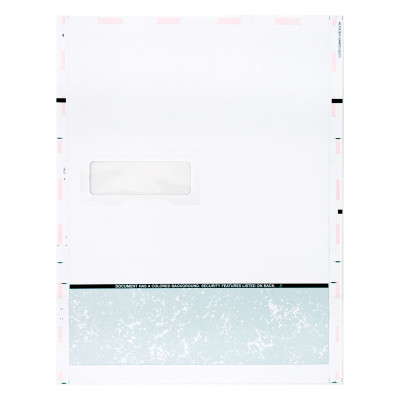 Green Marble Window Pressure Seal Bottom Check, 8.5 X 11 C-Fold | PSB11-WGM