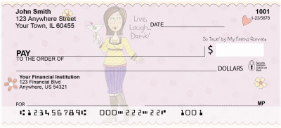 Cocktails Personal Checks by My Friend Ronnie | RON-01