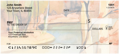 Watercolor - Fall Reflections Personal Checks | SCE-18