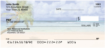 Palm Tree Paradise Personal Checks | SCE-22