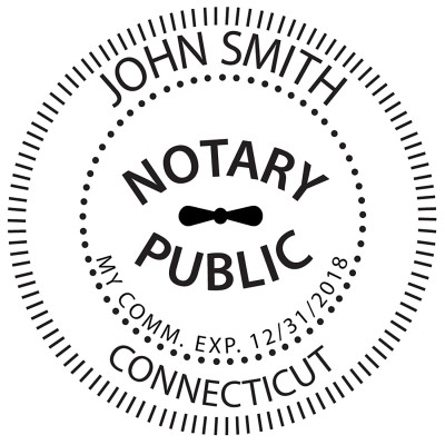 Connecticut Notary Public Round Stamp | STA-CT02