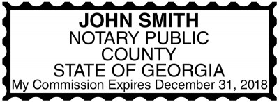 Georgia Public Notary Rectangle Stamp | STA-GA01