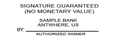 Authorized Signature Guarantee Stamp | STA-LAS-ASG