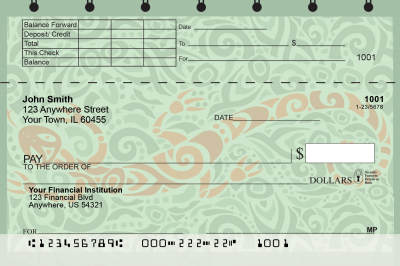 Swirl Art Top Stub Checks | TSANI-010