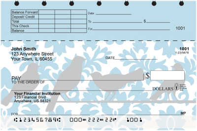 Baroque Birds Top Stub Checks | TSANI-020