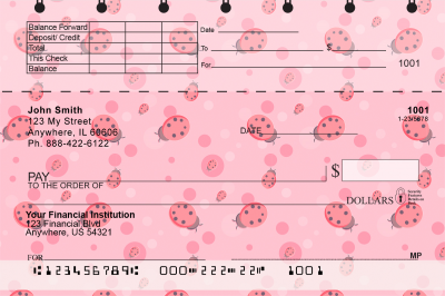 Ladybugs on Parade Top Stub Checks | TSNAT-79