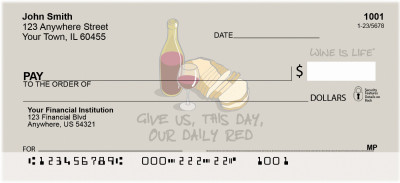 Daily Red Wine Is Life Personal Checks | WIL-10