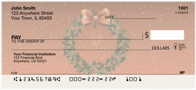 Holiday Wreath Personal Checks | XMS-18