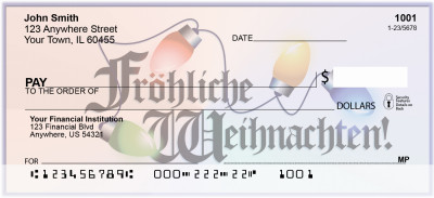 Merry Christmas In German Personal Checks | XMS-46