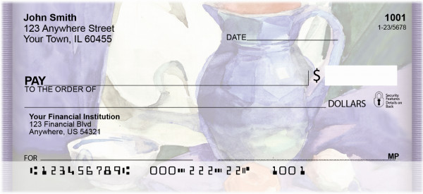 Tuscan Inspired Watercolor Personal Checks | ABS-43