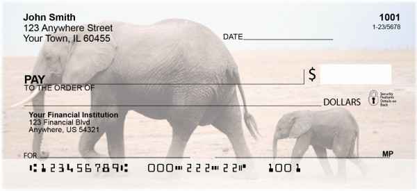 Elephants in the Wild Personal Checks