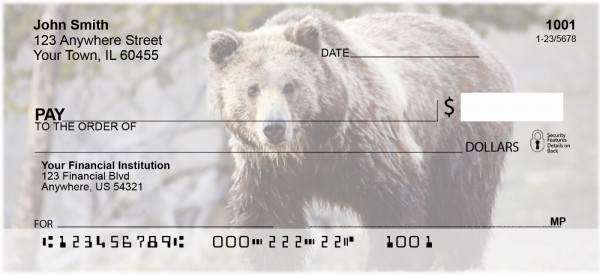 Grizzly Bears In The Wild Personal Checks