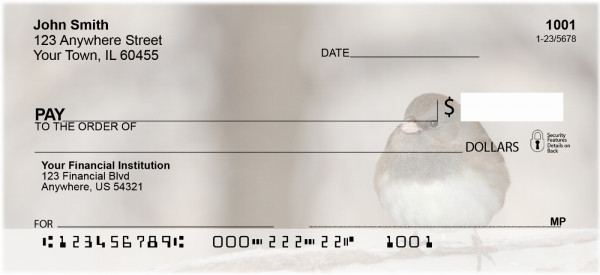 Sparrow In Winter Personal Checks | ANJ-18