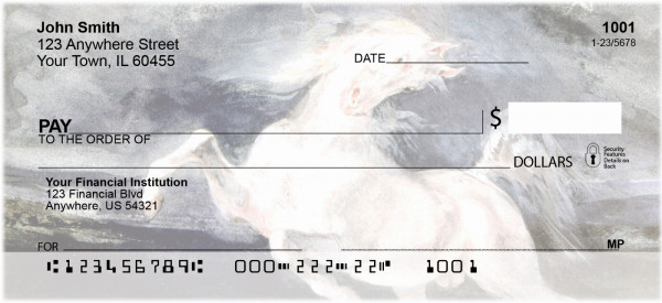 Wild White Stallion Personal Checks