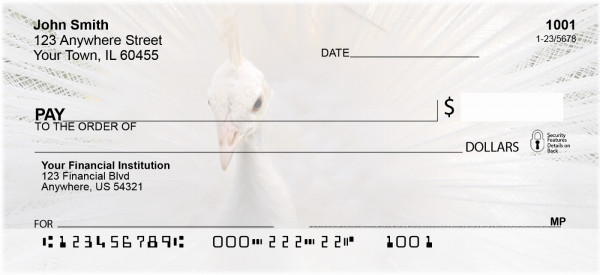 White Peacock Personal Checks
