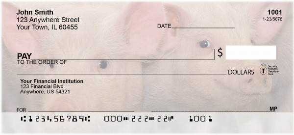 More Pig Personal Checks | ANJ-58
