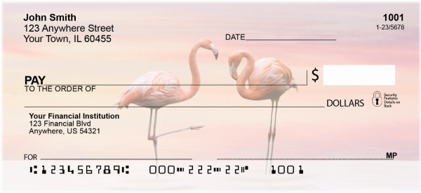 Pink Flamingo Personal Checks