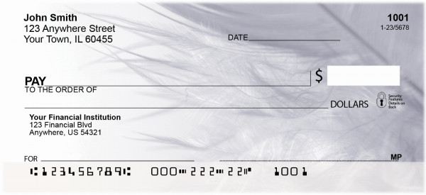 Swan Feathers Personal Checks
