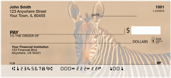 Zebras At Sunset Personal Checks