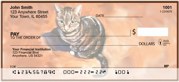 Cat Portrait Personal Checks