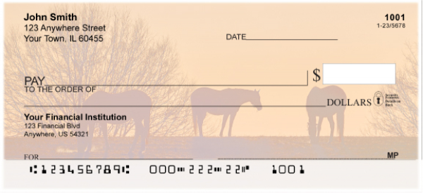 Sunset Horses Personal Checks