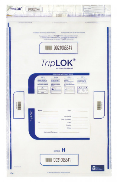 Clear TripLok Deposit Bag, 20 X 28