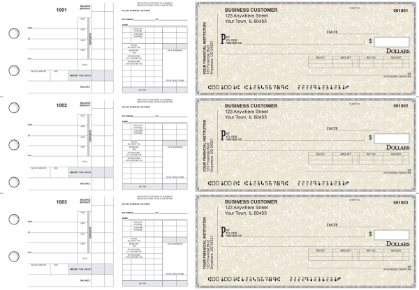 Tan Parchment Payroll Invoice Business Checks