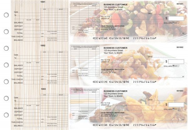 Chinese Cuisine General Itemized Invoice Business Checks