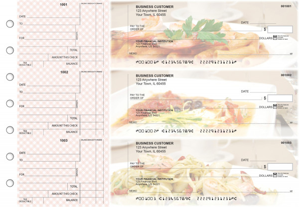 Italian Cuisine Standard Counter Signature Business Checks