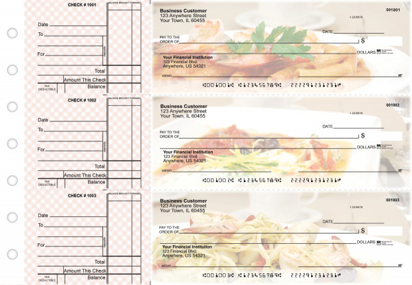 Italian Cuisine Standard Business Checks