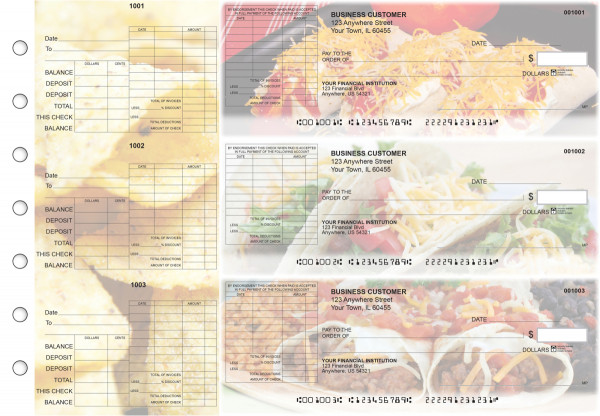 Mexican Cuisine General Itemized Invoice Business Checks